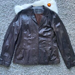 Luisa Cerano Genuine Leather Jacket